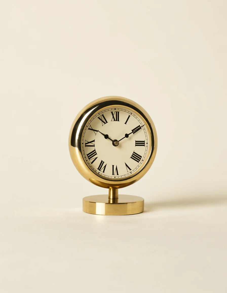 Brass Desk Clock